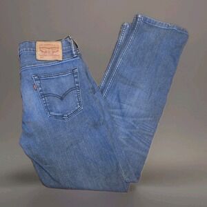 Levis 514 Jeans Mens 29x32 (fit 29x29) Blue Straight Leg Stretch Denim Zip Fly